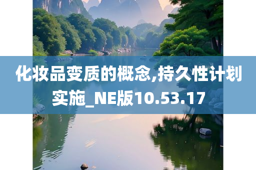 化妆品变质的概念,持久性计划实施_NE版10.53.17