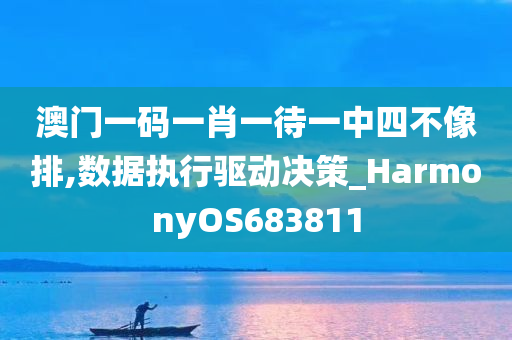 澳门一码一肖一待一中四不像排,数据执行驱动决策_HarmonyOS683811