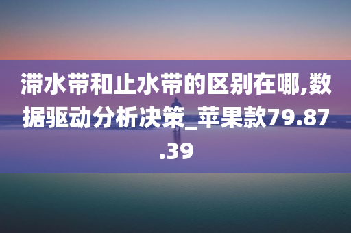 滞水带和止水带的区别在哪,数据驱动分析决策_苹果款79.87.39