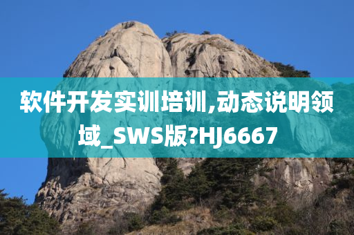 软件开发实训培训,动态说明领域_SWS版?HJ6667