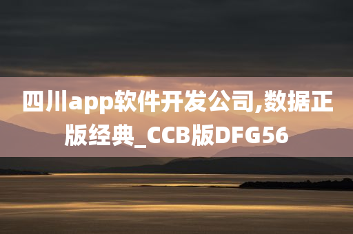 四川app软件开发公司,数据正版经典_CCB版DFG56