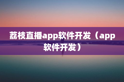 荔枝直播app软件开发（app软件开发）