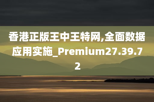 香港正版王中王特网,全面数据应用实施_Premium27.39.72