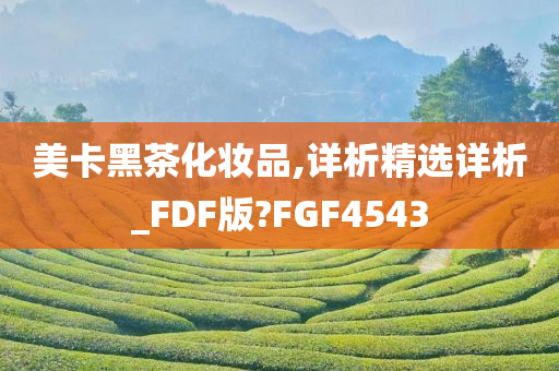 美卡黑茶化妆品,详析精选详析_FDF版?FGF4543