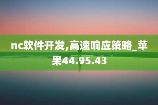 nc软件开发,高速响应策略_苹果44.95.43