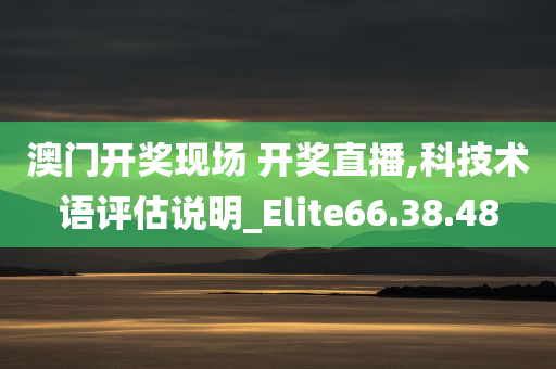 澳门开奖现场 开奖直播,科技术语评估说明_Elite66.38.48