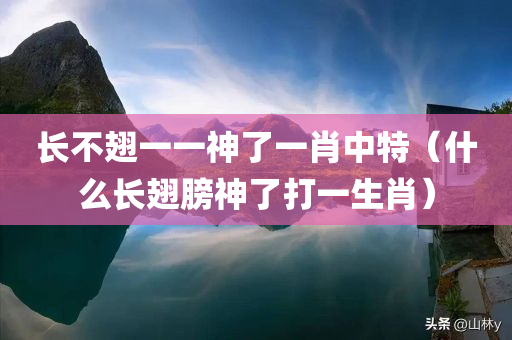 长不翅一一神了一肖中特（什么长翅膀神了打一生肖）