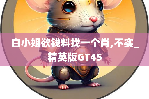 白小姐欲钱料找一个肖,不实_精英版GT45