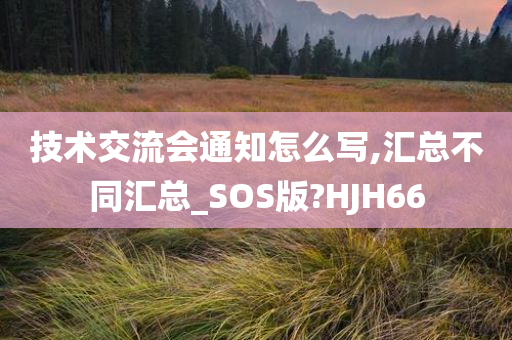 技术交流会通知怎么写,汇总不同汇总_SOS版?HJH66