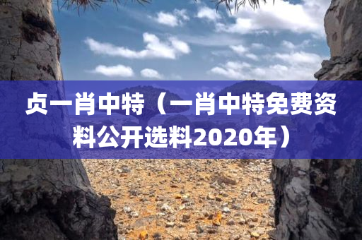 贞一肖中特（一肖中特免费资料公开选料2020年）