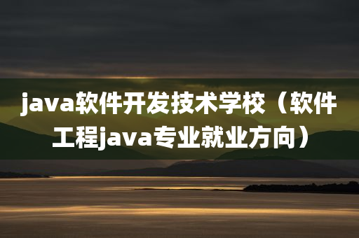 java软件开发技术学校（软件工程java专业就业方向）