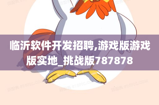 临沂软件开发招聘,游戏版游戏版实地_挑战版787878