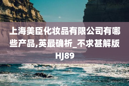 上海美臣化妆品有限公司有哪些产品,英最确析_不求甚解版HJ89