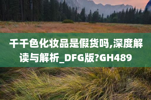 千千色化妆品是假货吗,深度解读与解析_DFG版?GH489