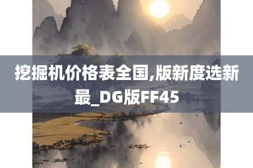 挖掘机价格表全国,版新度选新最_DG版FF45