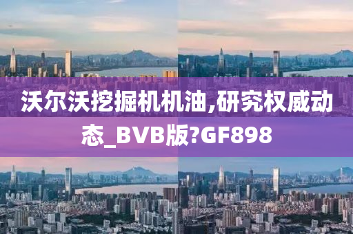 沃尔沃挖掘机机油,研究权威动态_BVB版?GF898