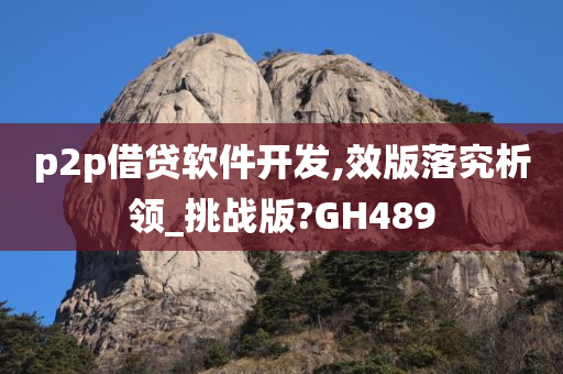 p2p借贷软件开发,效版落究析领_挑战版?GH489