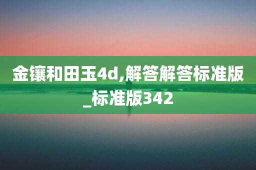 金镶和田玉4d,解答解答标准版_标准版342