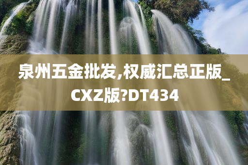 泉州五金批发,权威汇总正版_CXZ版?DT434