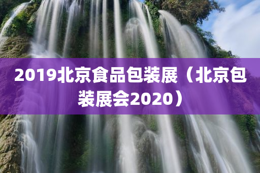 2019北京食品包装展（北京包装展会2020）