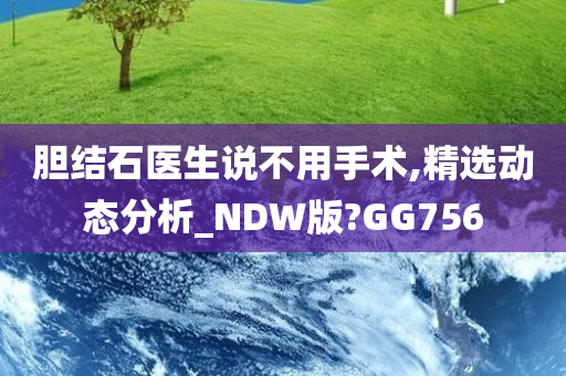 胆结石医生说不用手术,精选动态分析_NDW版?GG756