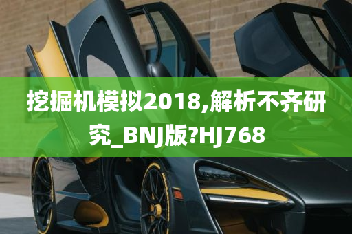 挖掘机模拟2018,解析不齐研究_BNJ版?HJ768