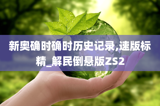 新奥确时确时历史记录,速版标精_解民倒悬版ZS2