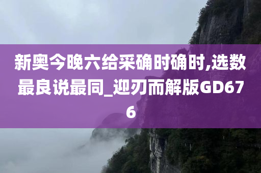 新奥今晚六给采确时确时,选数最良说最同_迎刃而解版GD676