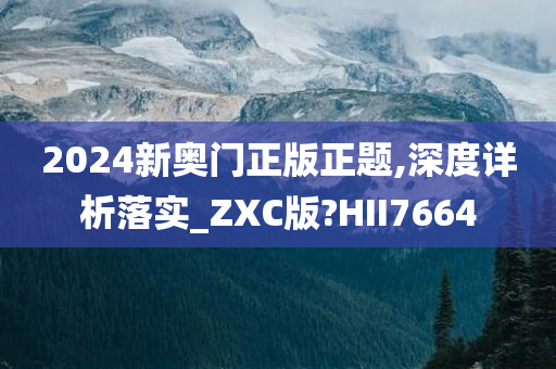 2024新奥门正版正题,深度详析落实_ZXC版?HII7664