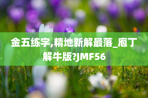 金五练字,精地新解最落_庖丁解牛版?JMF56