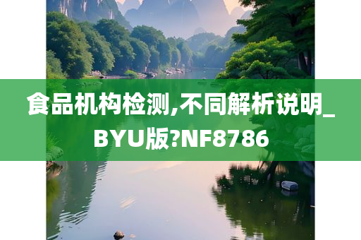 食品机构检测,不同解析说明_BYU版?NF8786