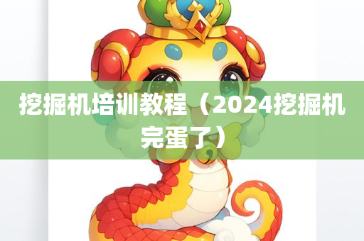 挖掘机培训教程（2024挖掘机完蛋了）