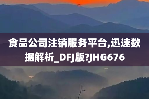 食品公司注销服务平台,迅速数据解析_DFJ版?JHG676