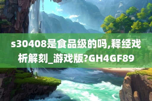 s30408是食品级的吗,释经戏析解刻_游戏版?GH4GF89