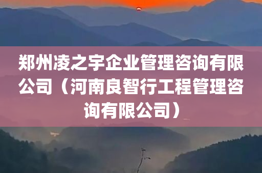 郑州凌之宇企业管理咨询有限公司（河南良智行工程管理咨询有限公司）