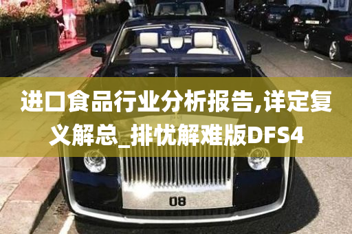 进口食品行业分析报告,详定复义解总_排忧解难版DFS4