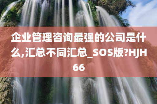 企业管理咨询最强的公司是什么,汇总不同汇总_SOS版?HJH66