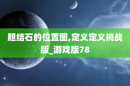 胆结石的位置图,定义定义挑战版_游戏版78