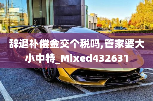 辞退补偿金交个税吗,管家婆大小中特_Mixed432631