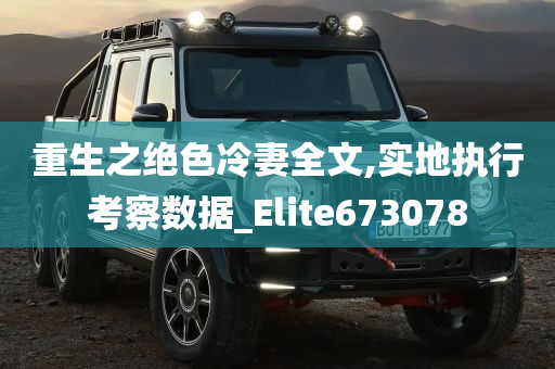 重生之绝色冷妻全文,实地执行考察数据_Elite673078