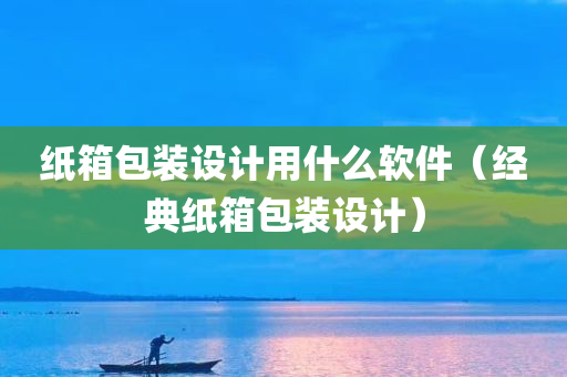 纸箱包装设计用什么软件（经典纸箱包装设计）