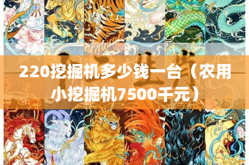 220挖掘机多少钱一台（农用小挖掘机7500千元）