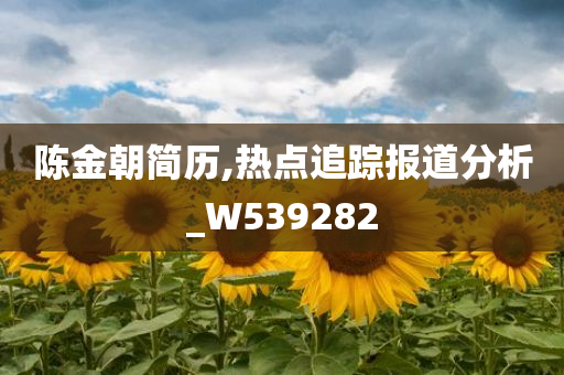 陈金朝简历,热点追踪报道分析_W539282