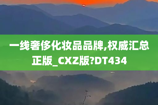 一线奢侈化妆品品牌,权威汇总正版_CXZ版?DT434