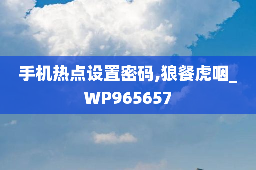 手机热点设置密码,狼餐虎咽_WP965657