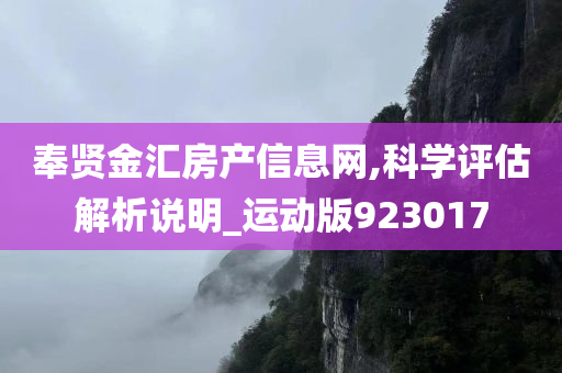 奉贤金汇房产信息网,科学评估解析说明_运动版923017