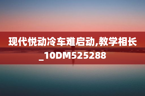 现代悦动冷车难启动,教学相长_10DM525288