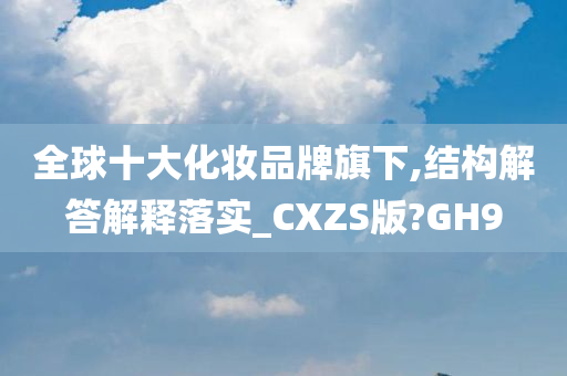 全球十大化妆品牌旗下,结构解答解释落实_CXZS版?GH9