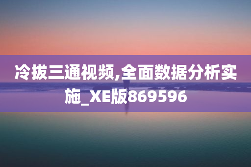 冷拔三通视频,全面数据分析实施_XE版869596