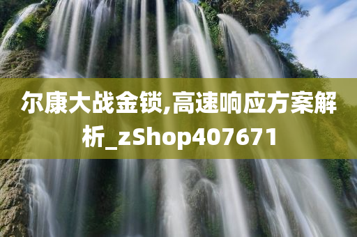 尔康大战金锁,高速响应方案解析_zShop407671